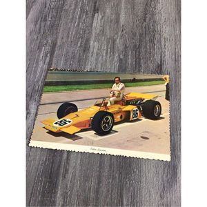 Vintage 1971 Qualifier Genuine Photo Postcard PETER REVSON Indy 500 Racer